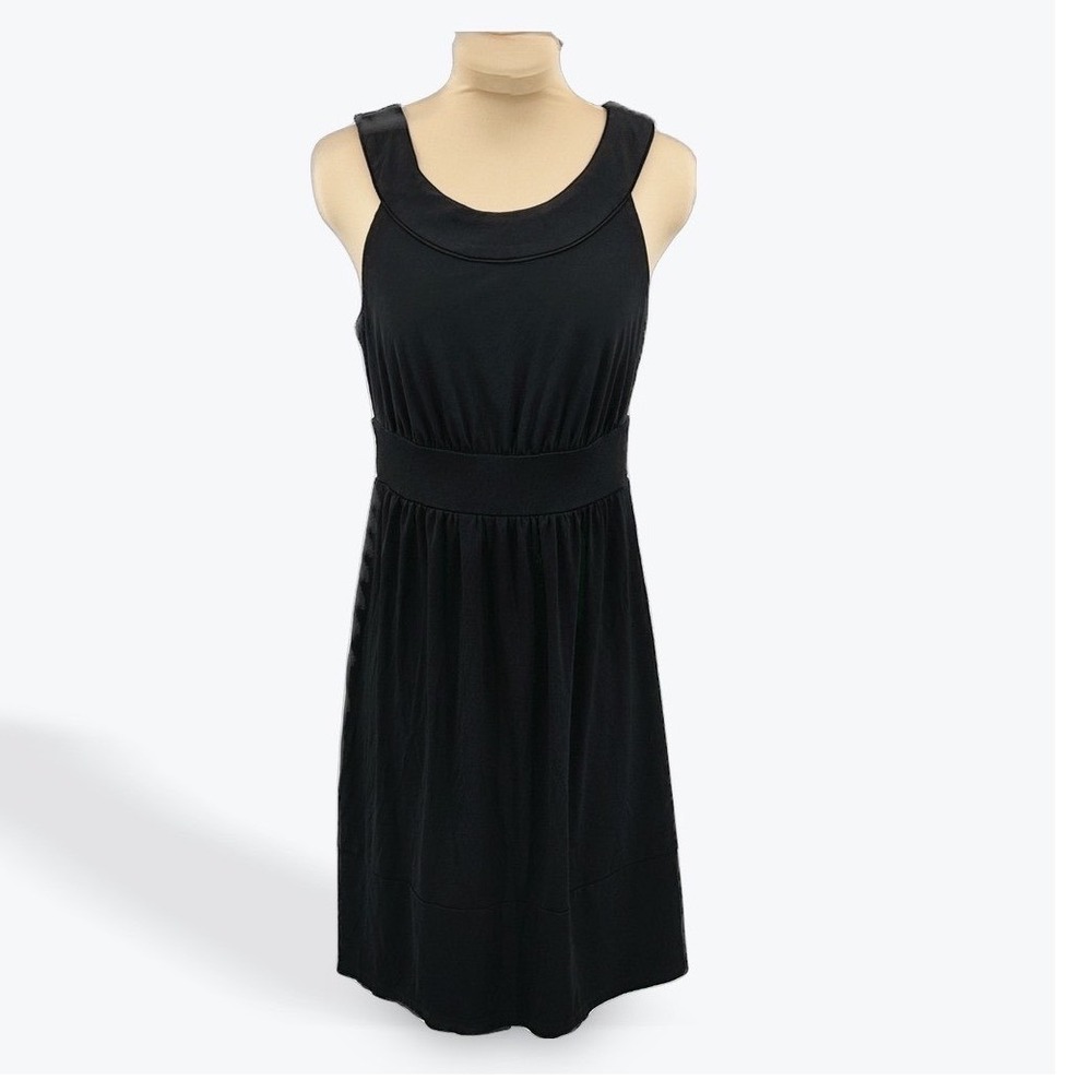 White House Black Market Black Sleeveless Scoop Neck Knee Length Dress XS